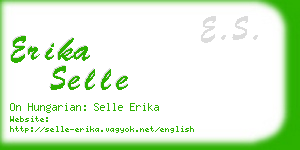 erika selle business card